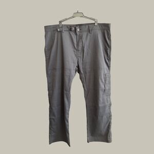 Prana Stretch Zion Pants Mens 40x30 Black Charcoal Cargo Hiking Climbing Utility
